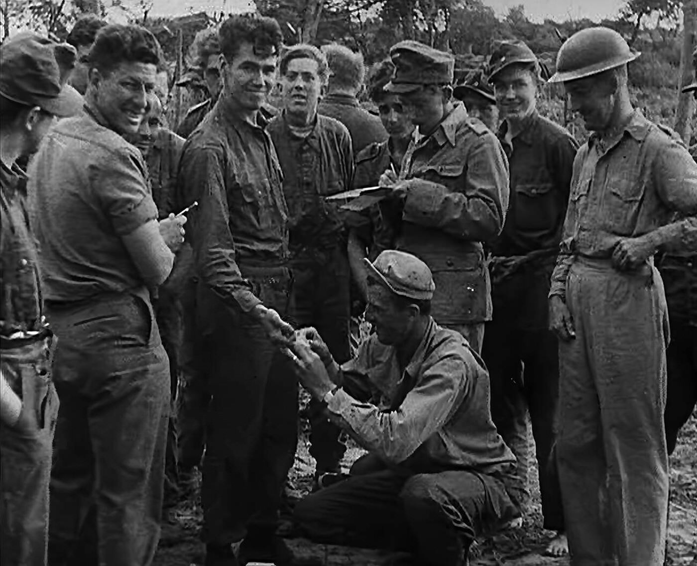 German prisoners of war in Italy, 1940s.