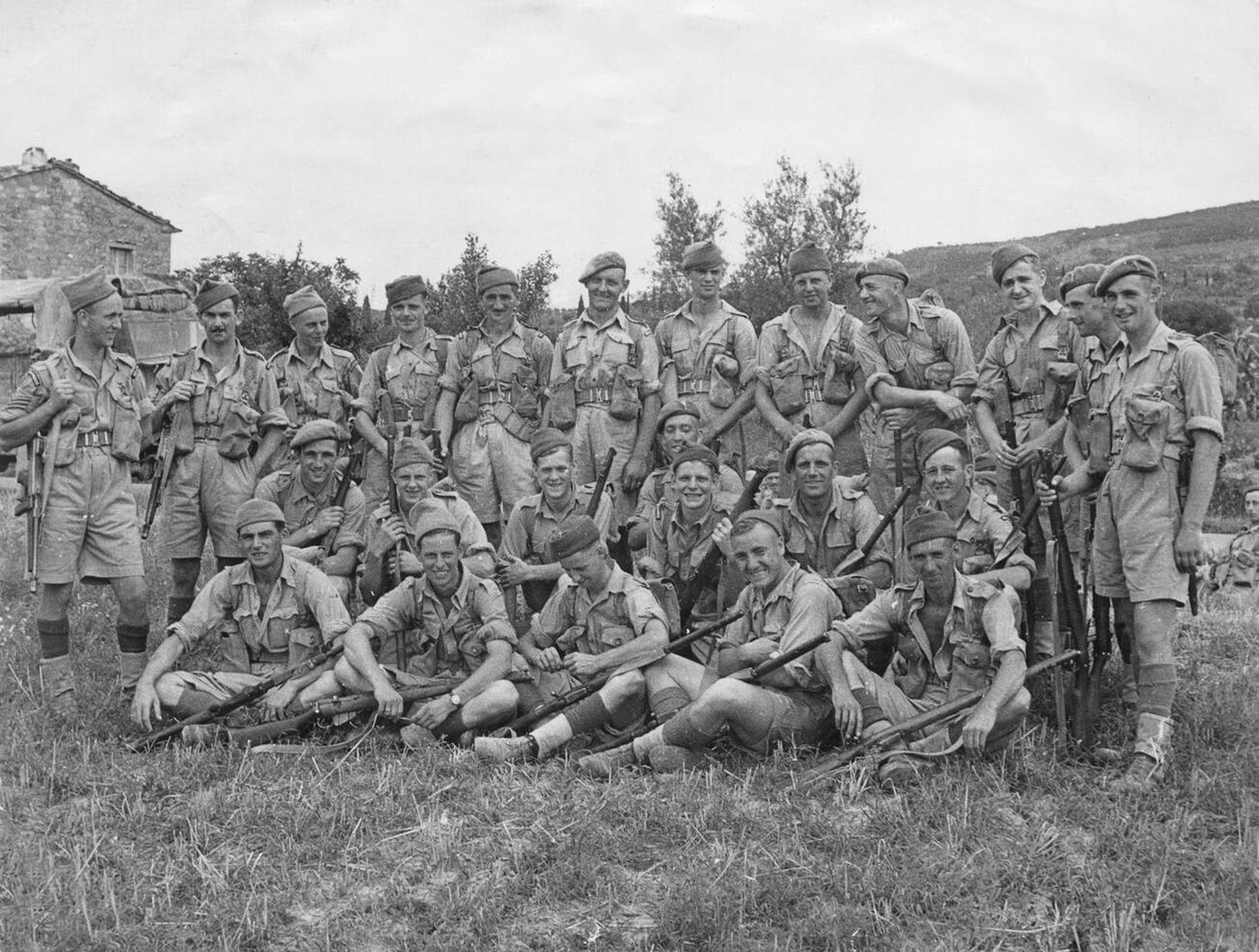 NCOs of No. 1 Rifle Company, 3rd Battalion Welsh Guards, near Cortona, 1944.