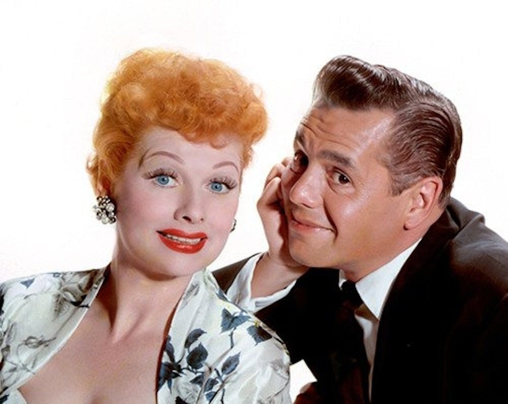 Lucille Ball and Desi Arnaz publicity photo.