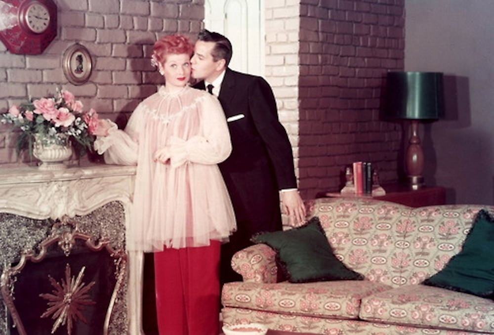 On the New York apartment set of ' I Love Lucy' , 1952.