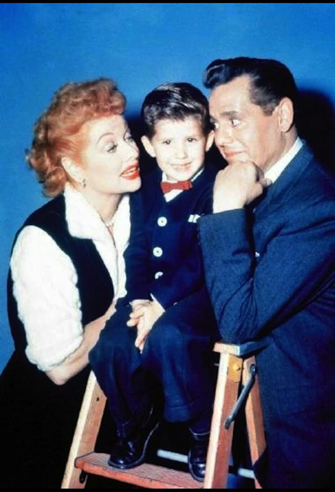 Lucille Ball and Desi Arnaz with Keith Thibodeaux, 1950s.