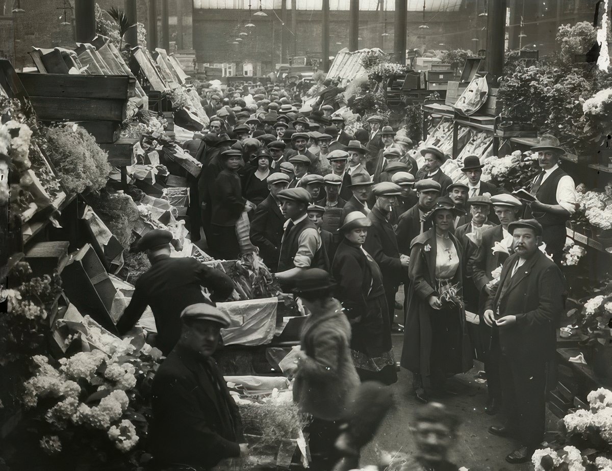 Covent Garden Market, Floral Hall, 1910