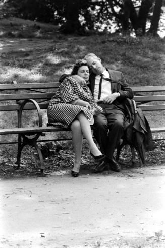Couple on a bench, Central Park, 1961
