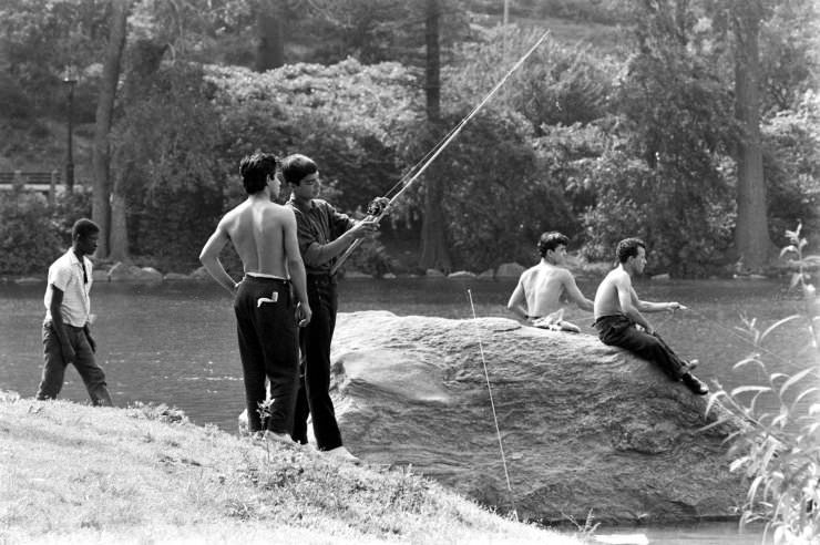 Fishing in Central Park, 1961