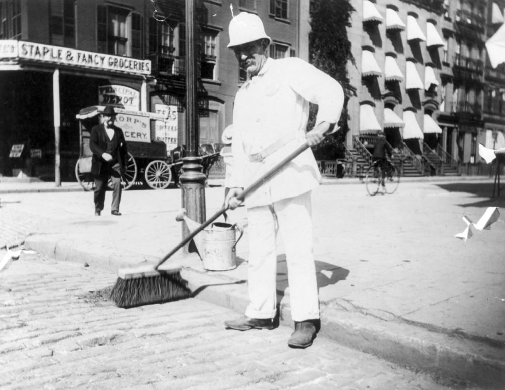 Street cleaner, New York City, 1896.