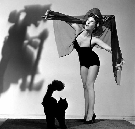 Lucille Barkely as a witch, 1950