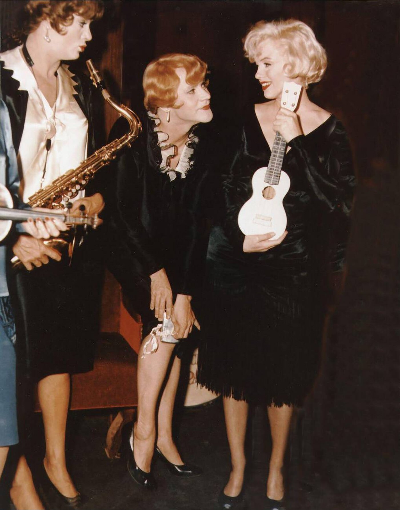 Tony Curtis, Jack Lemmon, and Marilyn Monroe in ‘Some Like It Hot’, 1959.