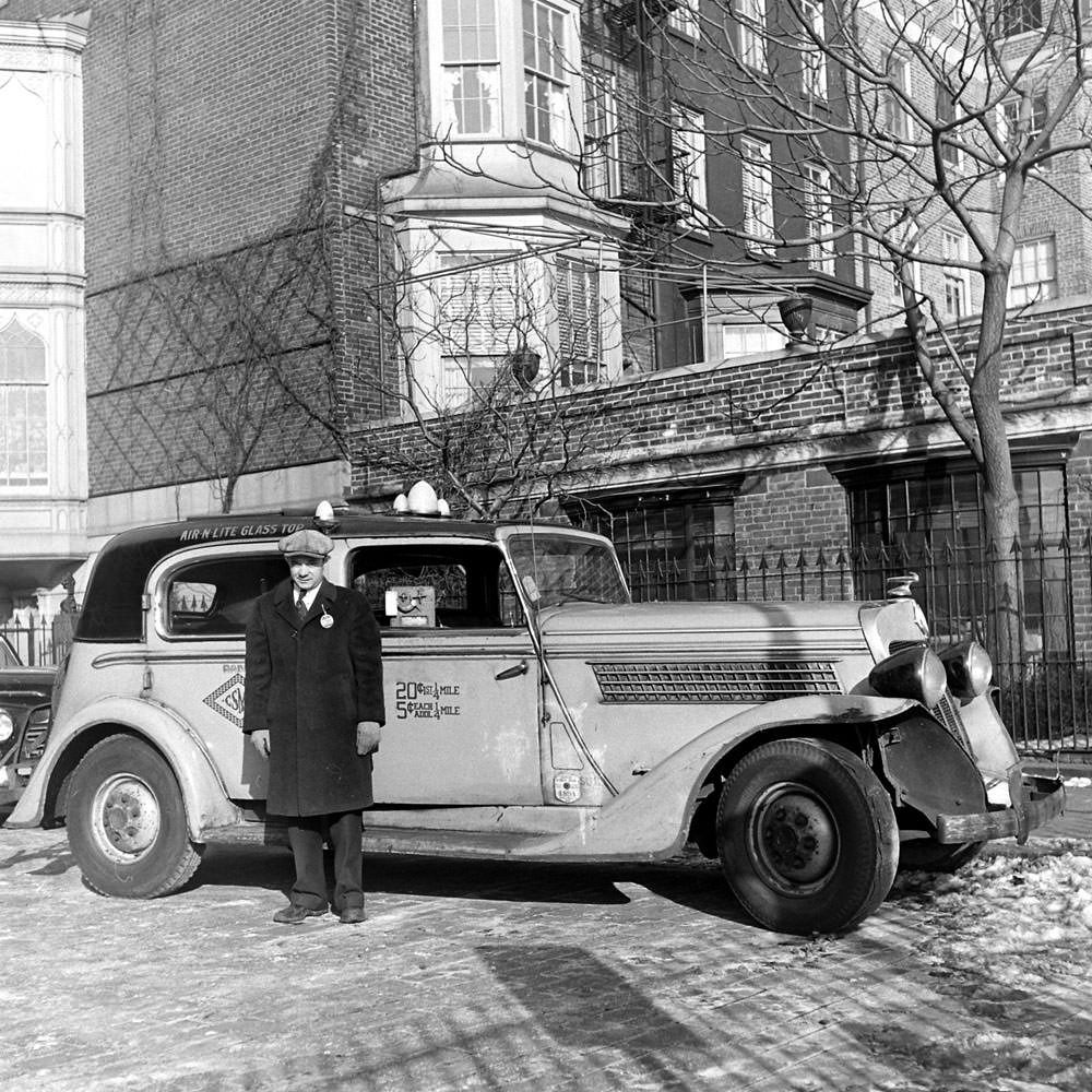 Scene in New York City, 1944.