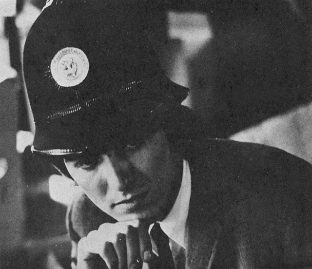 George Harrison looking pensive.