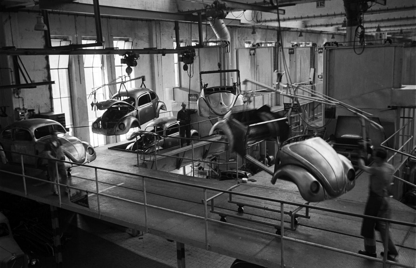 A Look Inside the Volkswagen's Main Plant in Wolfsburg, Germany in 1951