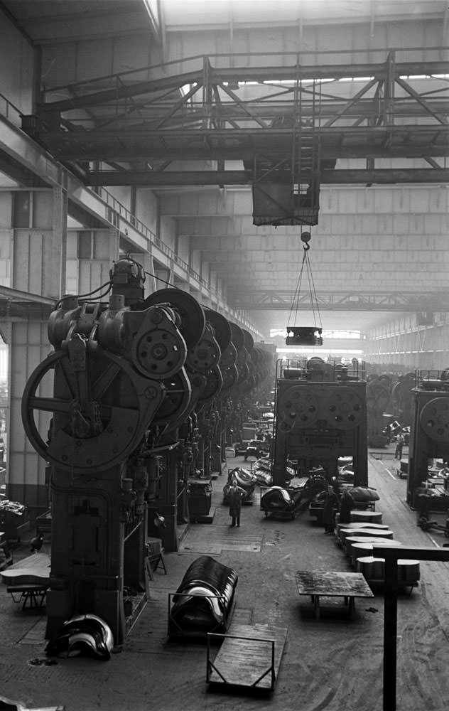 A Look Inside the Volkswagen's Main Plant in Wolfsburg, Germany in 1951
