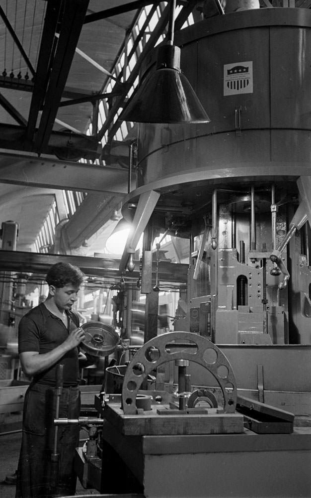 A Look Inside the Volkswagen's Main Plant in Wolfsburg, Germany in 1951