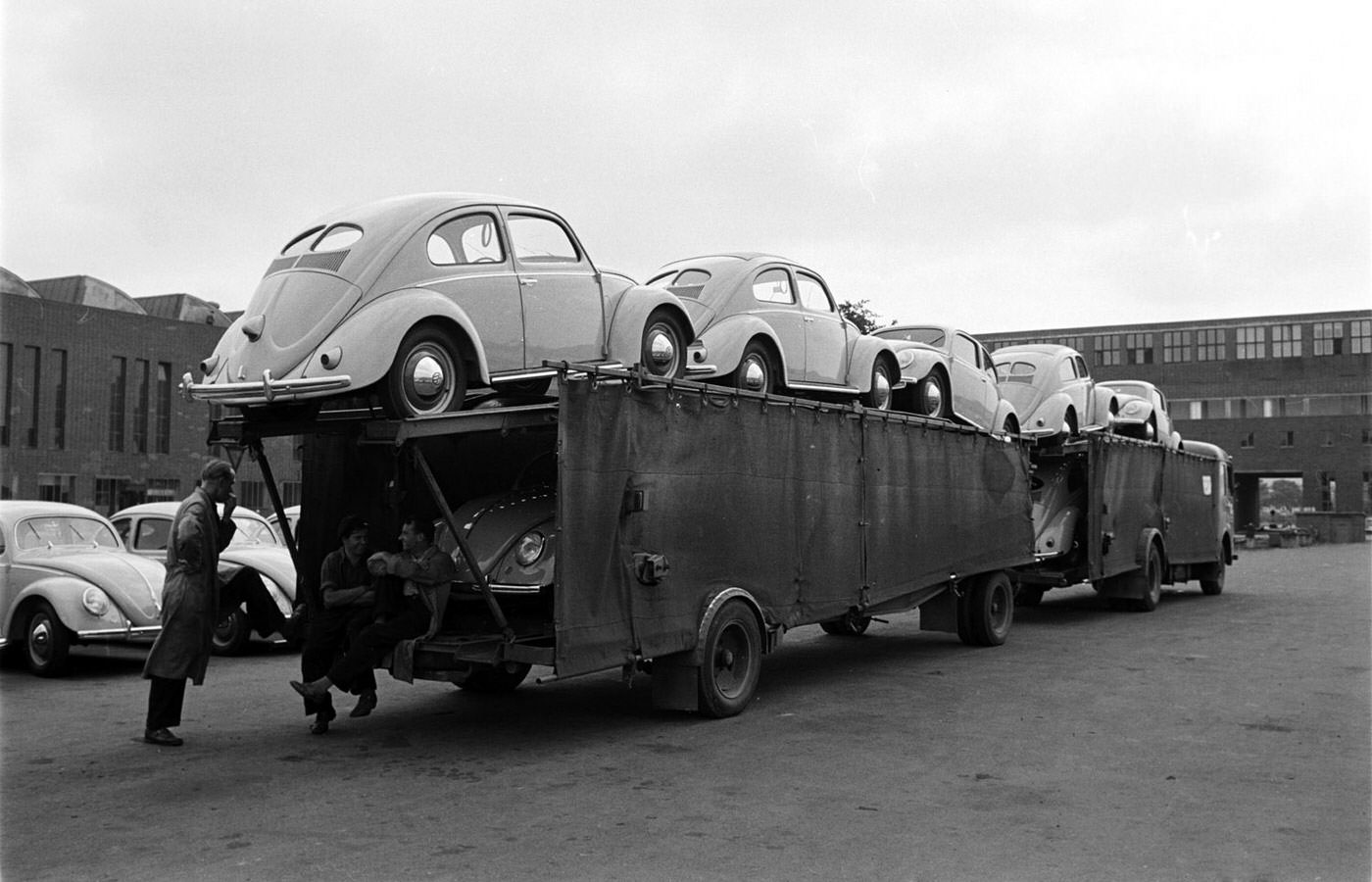 A Look Inside the Volkswagen's Main Plant in Wolfsburg, Germany in 1951