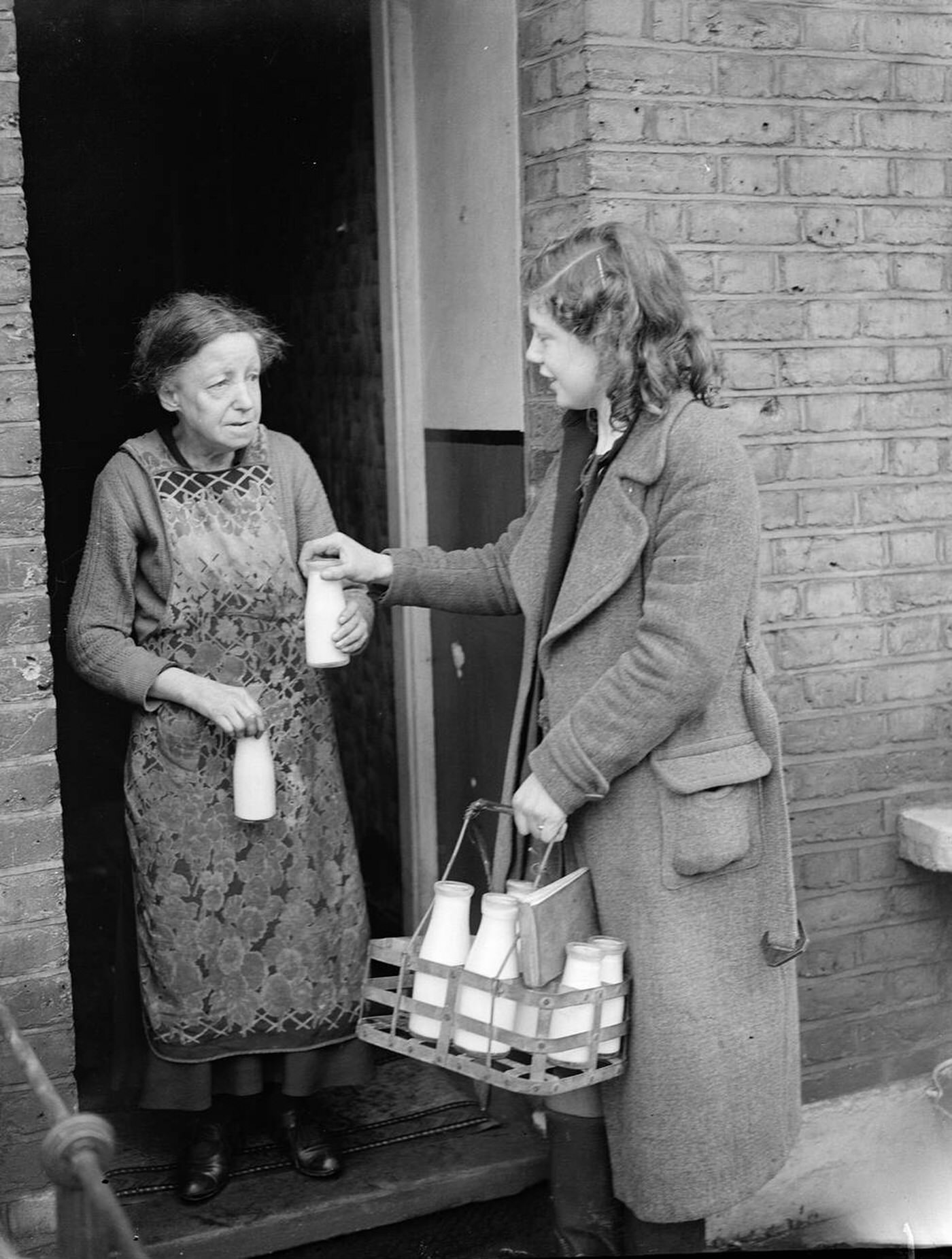Rose Brown, a teenage milkwoman, 1941