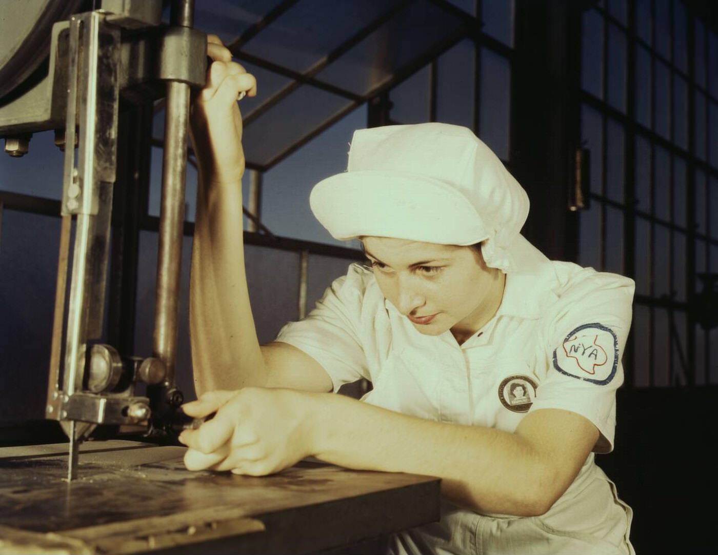 Mildred Webb at Naval Air Base, World War II