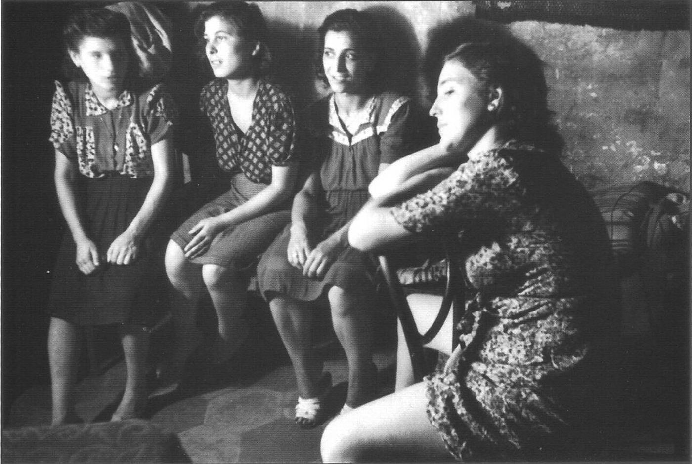 A brothel in Naples, Italy, 1945