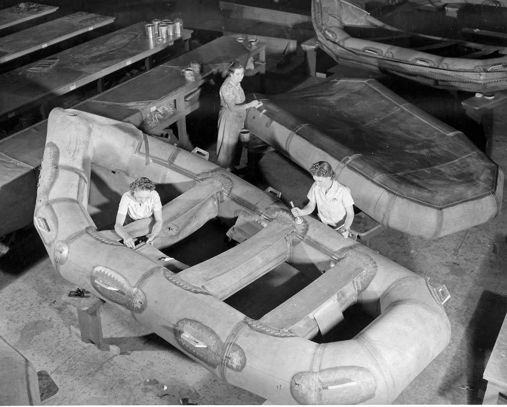 Women building assault boats, 1941