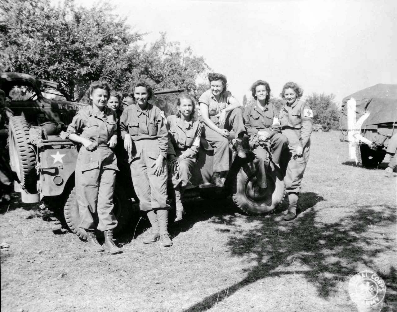 U.S. Army nurses in France, 1944