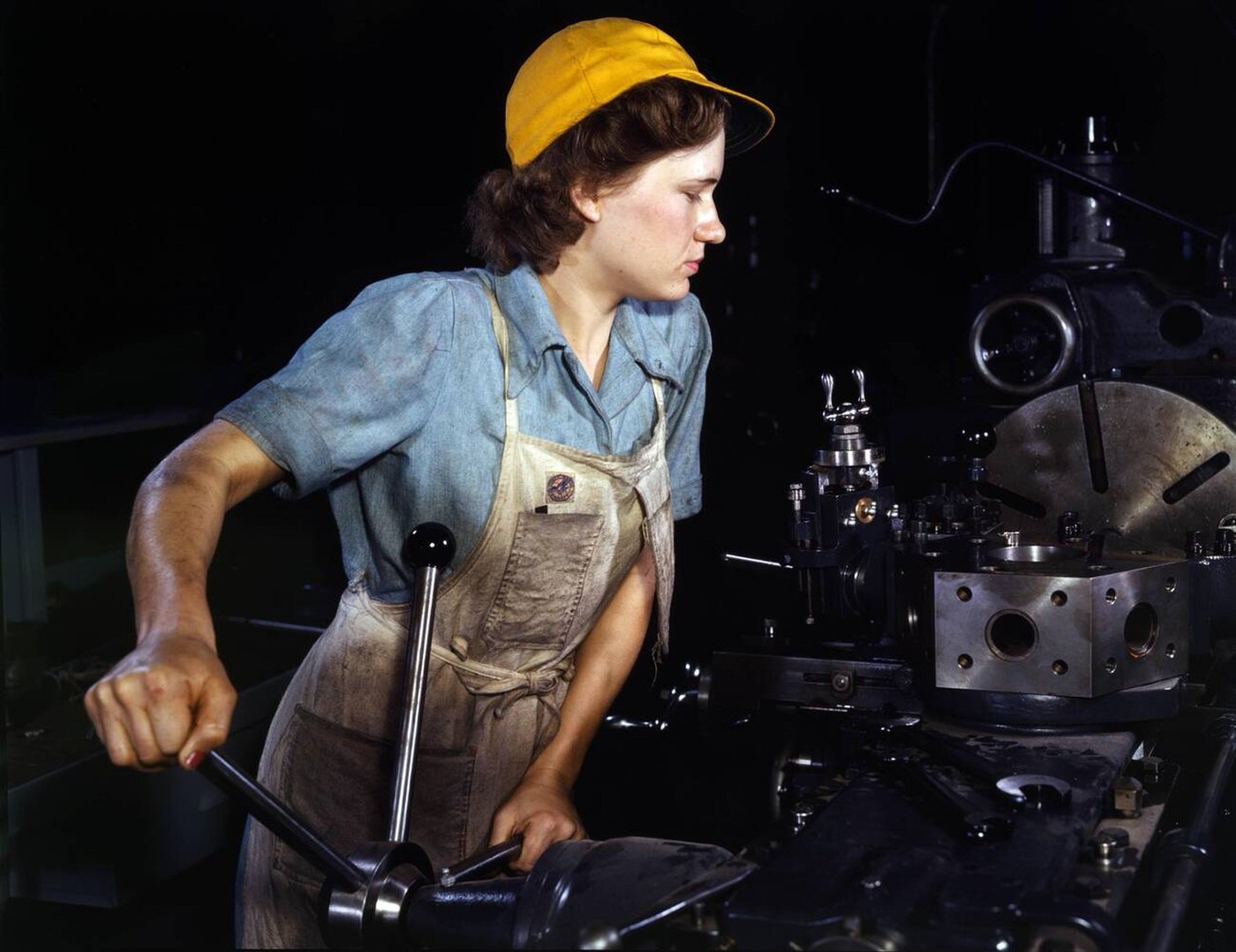 A female war worker, 1940s