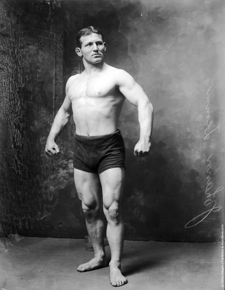 Turn-of-the-century wrestler Johann Lemm, 1908