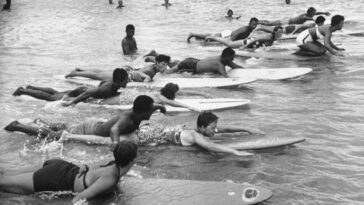 Hawaiian and Peruvian Surfers 1950s 1960s