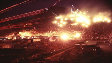 Vietnam Firefight Nighttime 1970