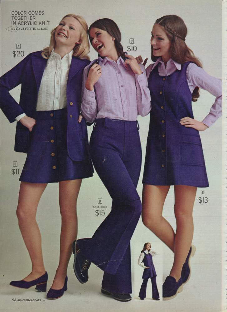A 1972 Women's Fashion Catalog: A Snapshot of Fall/Winter Styles, From the Popularity of Purple to Mini-Skirts and the Rise of Slacks