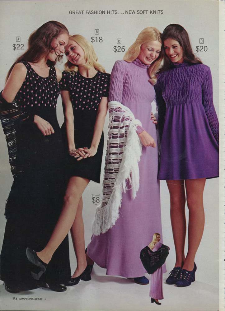 A 1972 Women's Fashion Catalog: A Snapshot of Fall/Winter Styles, From the Popularity of Purple to Mini-Skirts and the Rise of Slacks