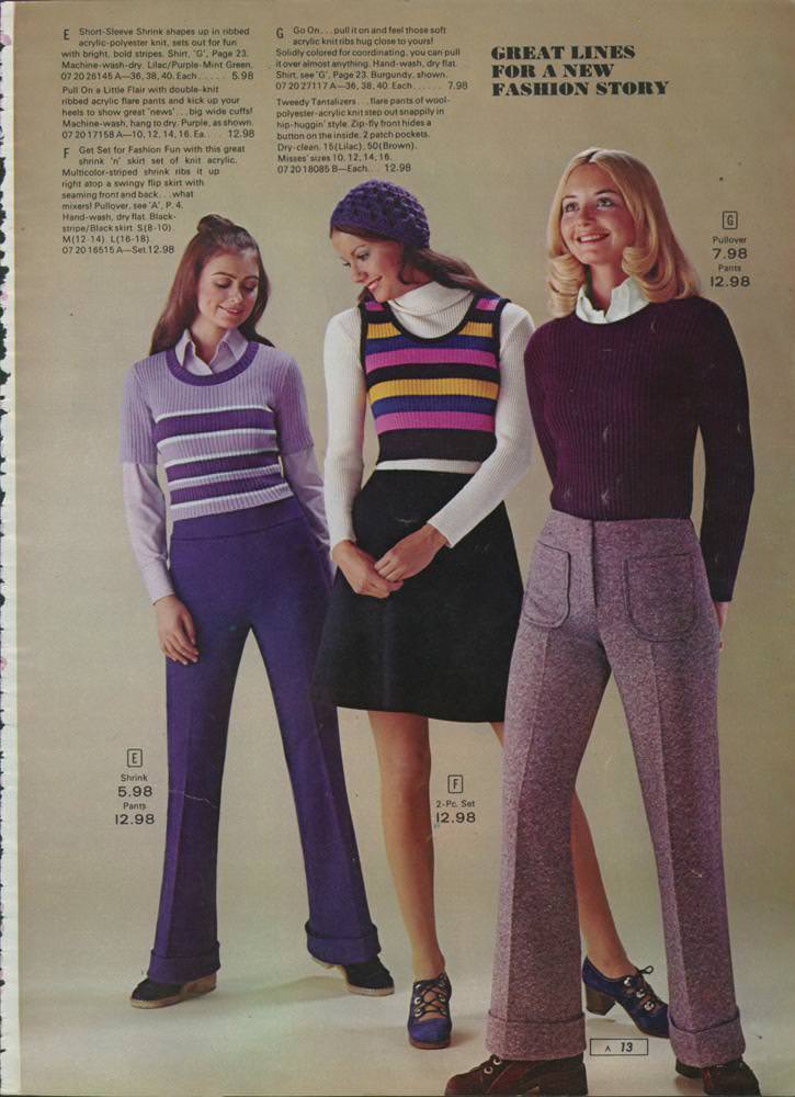 A 1972 Women's Fashion Catalog: A Snapshot of Fall/Winter Styles, From the Popularity of Purple to Mini-Skirts and the Rise of Slacks