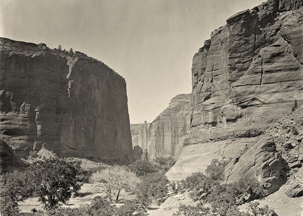 The head of Canyon de Chelly in Arizona. Taken in 1873.