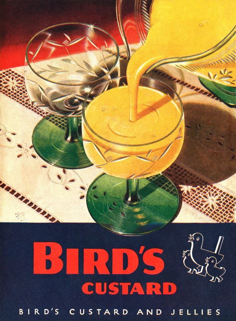 Bird’s custard and jellies. Wartime ad from 1944