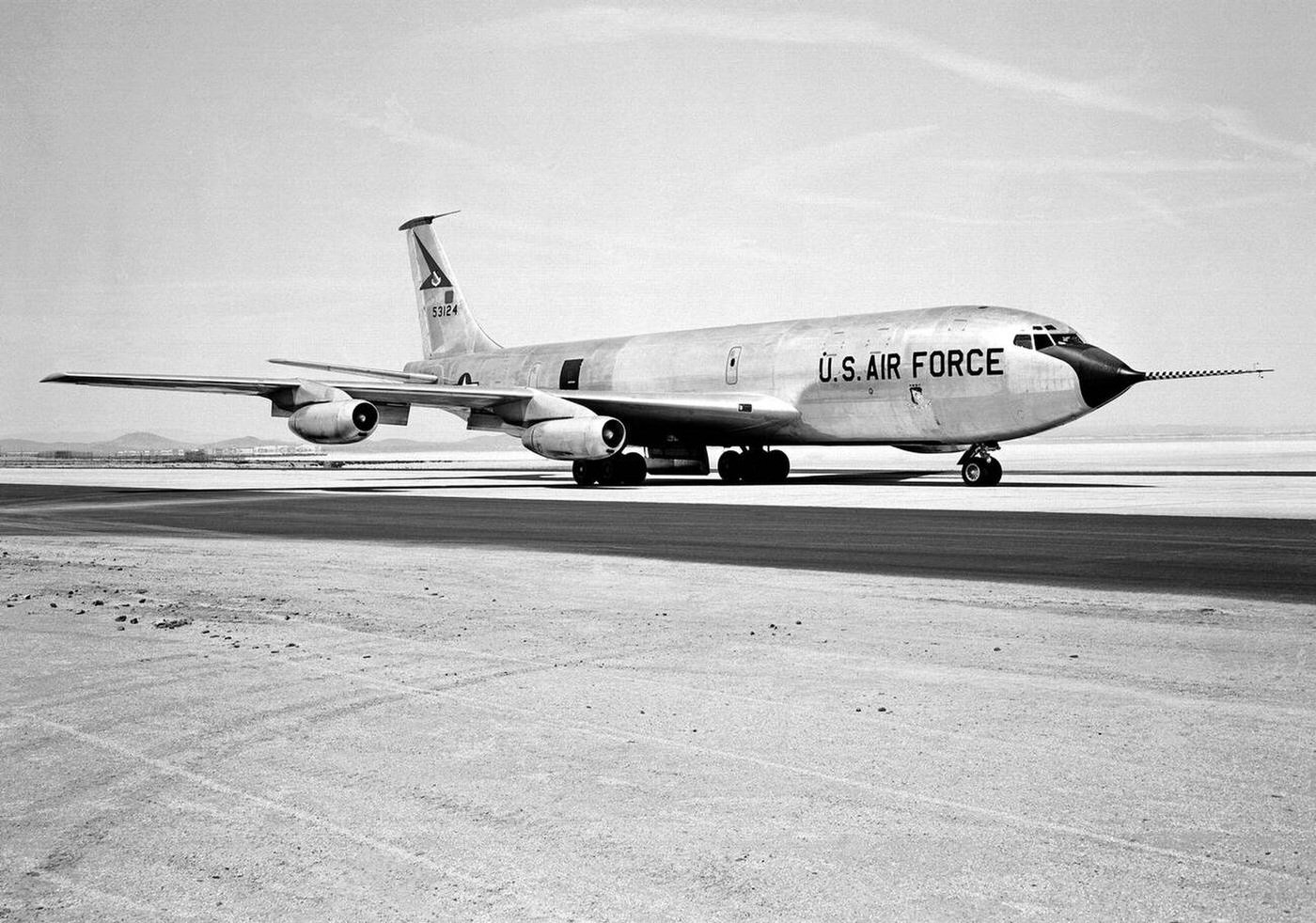 The Boeing KC-135 Stratotanker at the NASA Dryden Flight Research Center, Edwards, California.