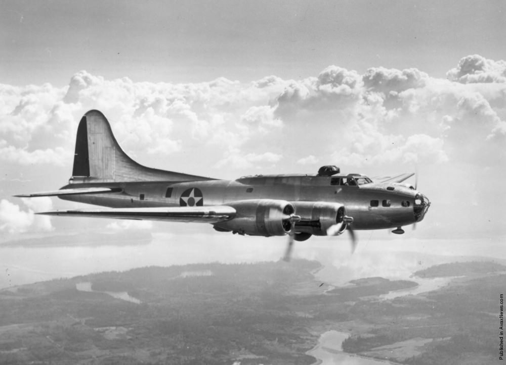 A U.S. Boeing B-17e Flying Fortress bomber, 1946.