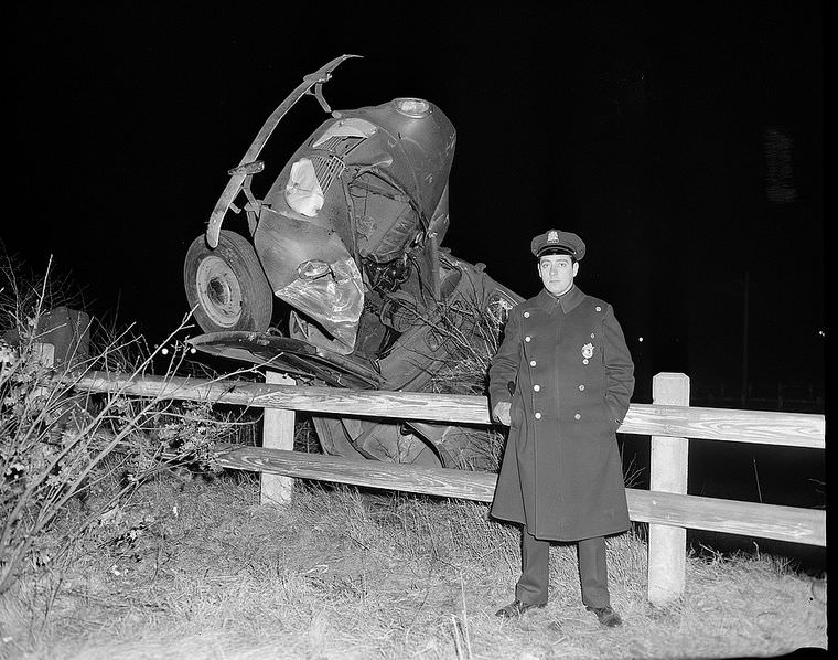 Driving Dangers: Vintage photos of Car Accidents in the 1940s