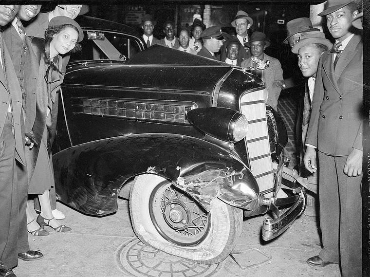 Driving Dangers: Vintage photos of Car Accidents in the 1940s