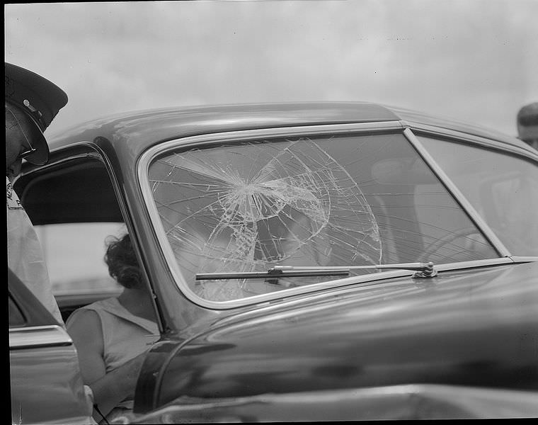 Driving Dangers: Vintage photos of Car Accidents in the 1940s