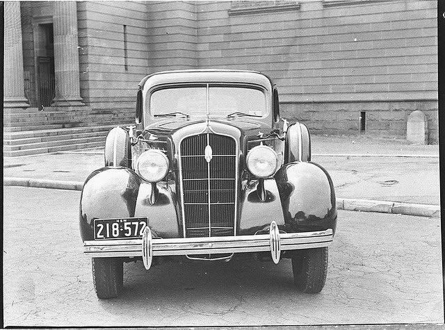 1935 Plymouth sedan, Art Gallery of New South Wales, Sydney, 1937.
