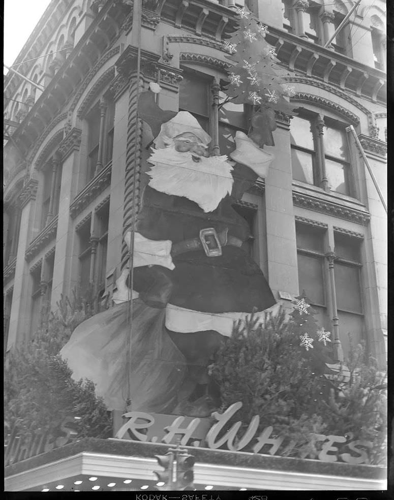 RH White department store in downtown Boston, 1952.