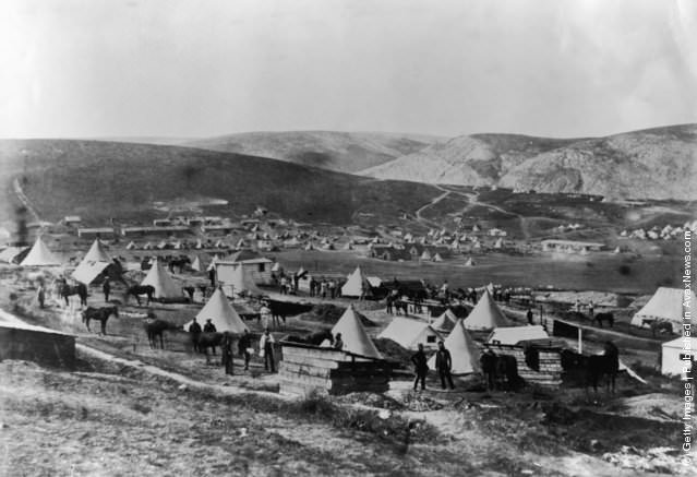 The British 4th Light Dragoons encamped in Crimea, 1850s.