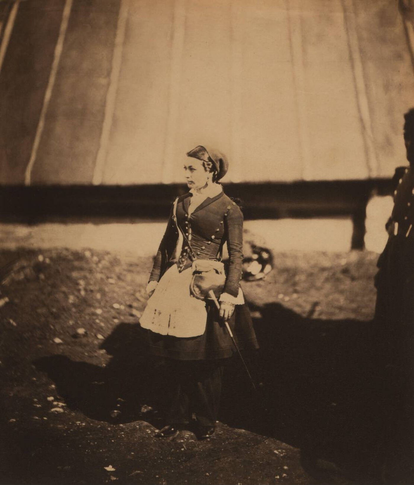 A French cantinière in Zouave Regiment dress during the Crimean War, 1855.