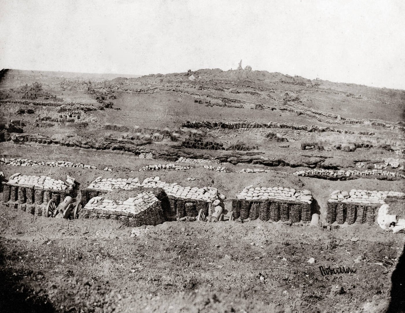 The Malakoff and trench approaches during the Crimean War, September 1855.