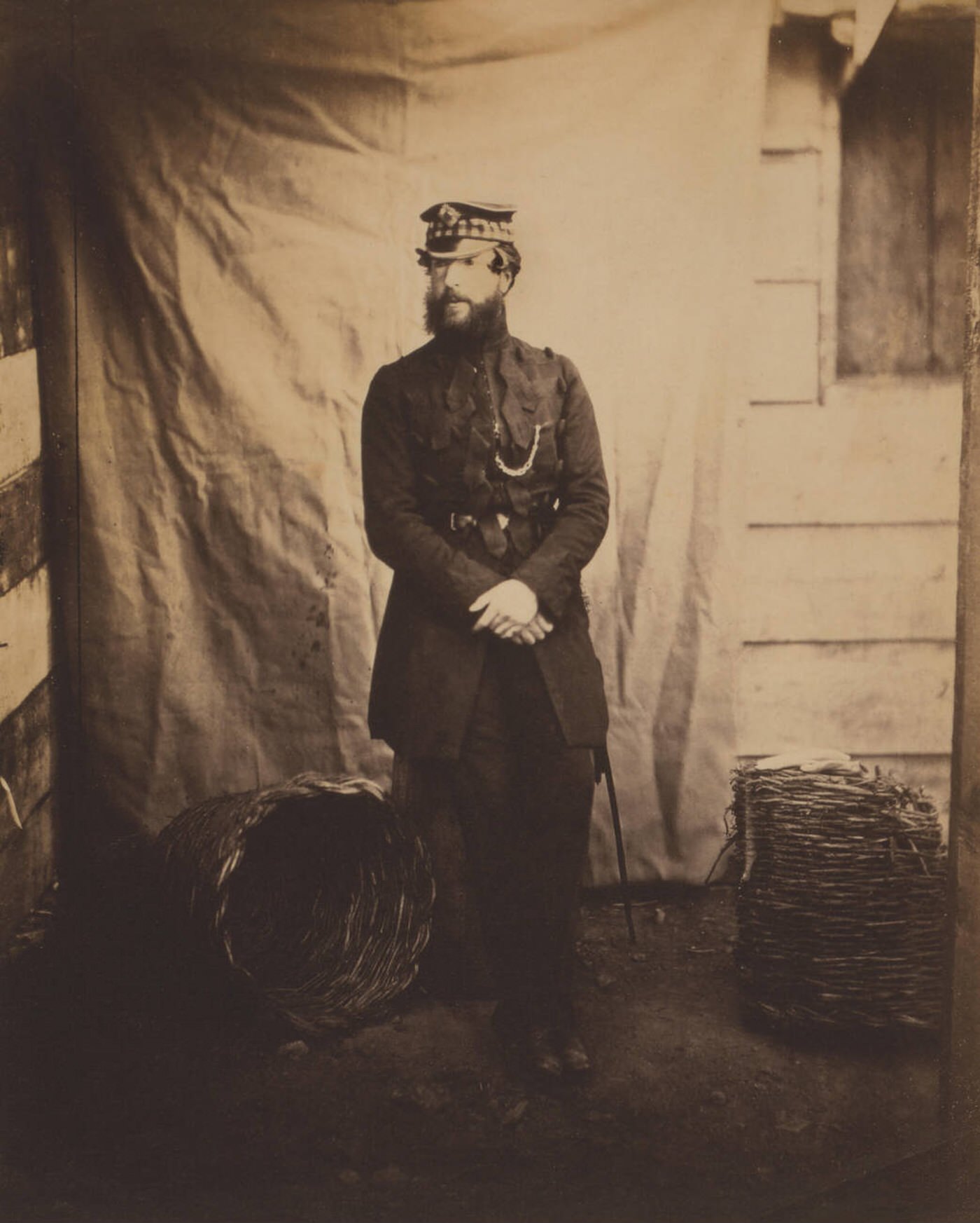 British Captain Charles Holder during the Crimean War, 1855.