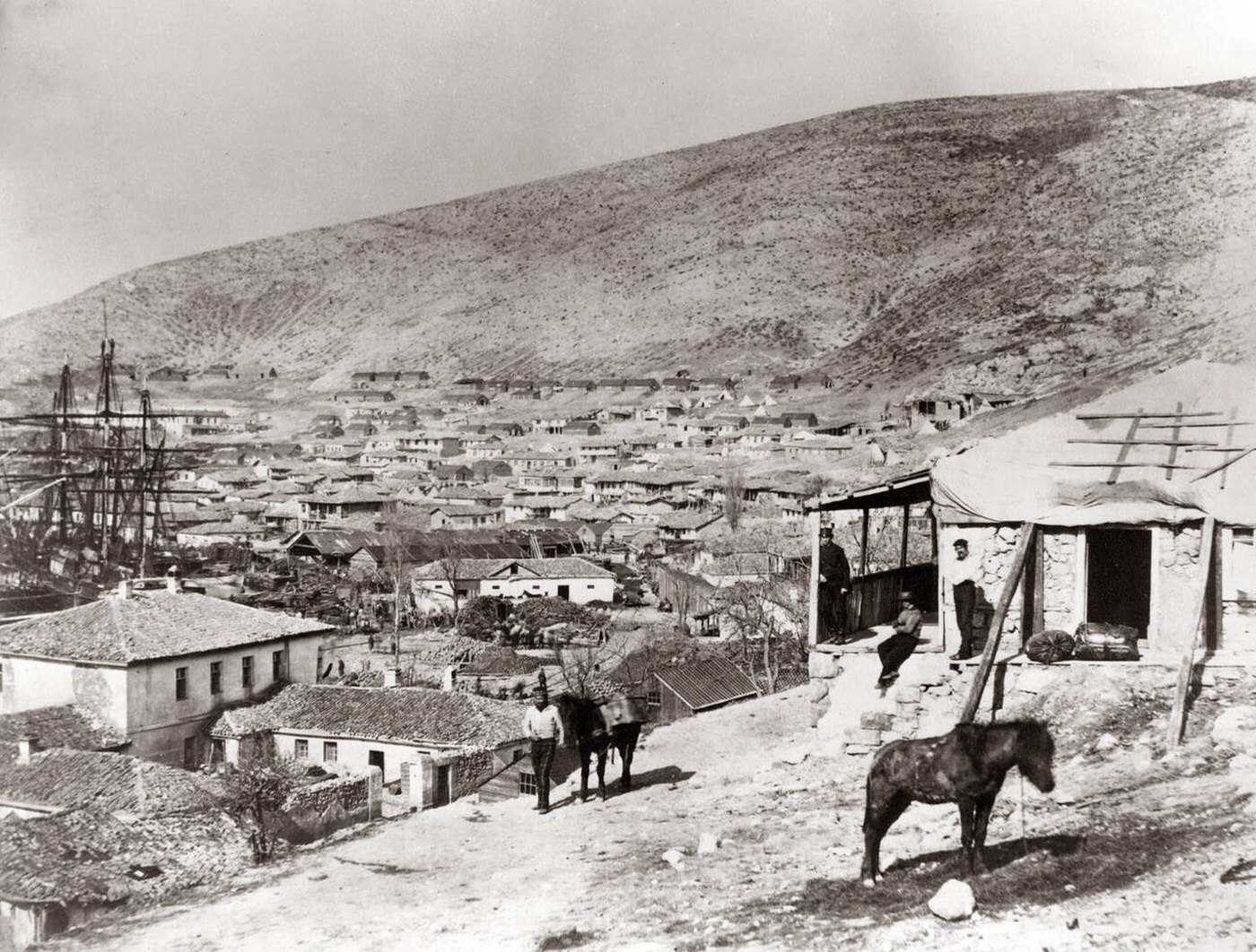The town of Balaclava during the Crimean War, 1850s.