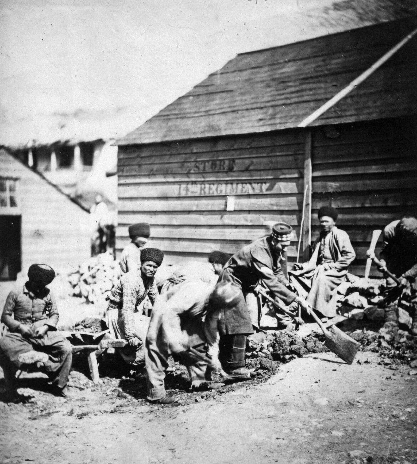 Tartar laborers during the Crimean War, 1855.