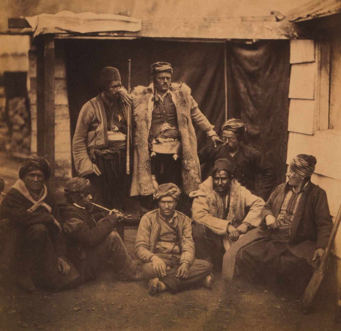 A group of Croat laborers during the Crimean War, 1855.