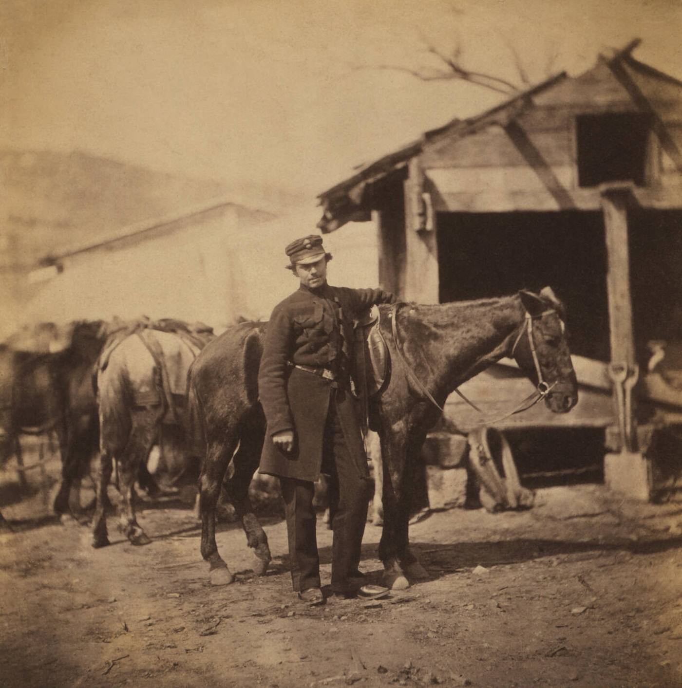 British Captain Frederick Bathurst during the Crimean War, 1855.