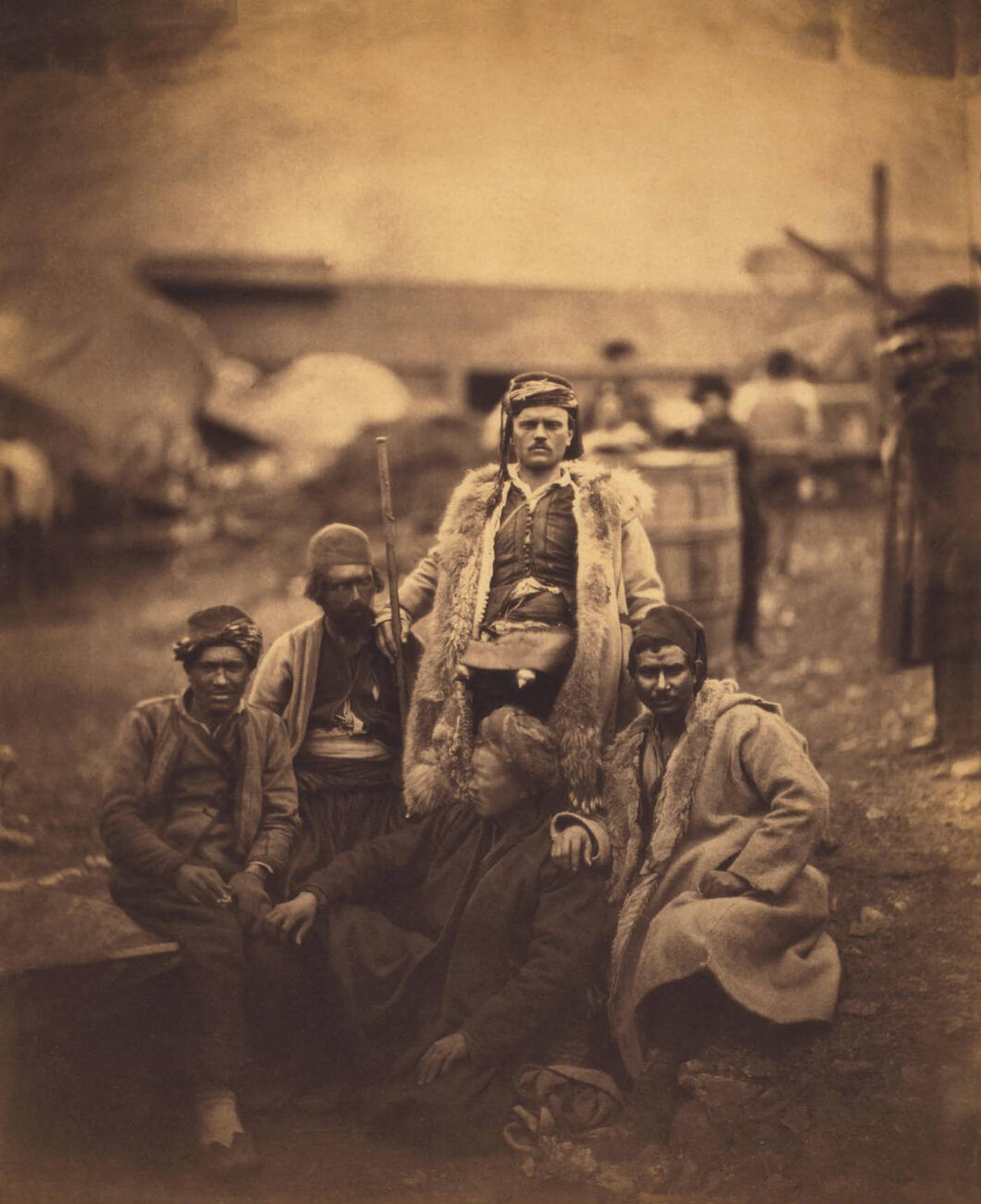 A group of Croat laborers during the Crimean War, 1855.