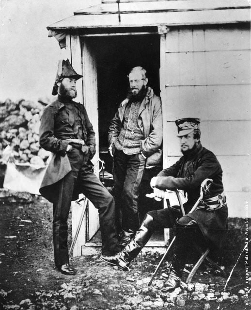 Officers on the staff of Lt. General Sir G. Brown during the Crimean campaign, 1850s.