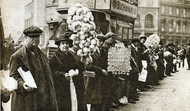 Selling programmes and favours outside Chelsea Football Club