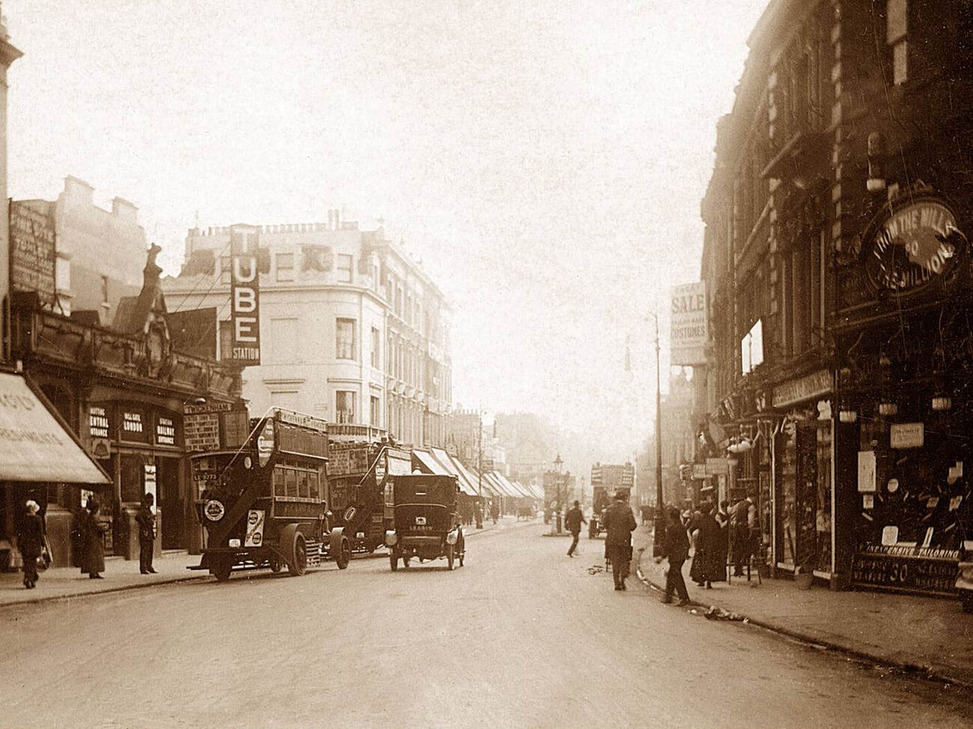 London Notting Hill Gate High Street, 1920s.